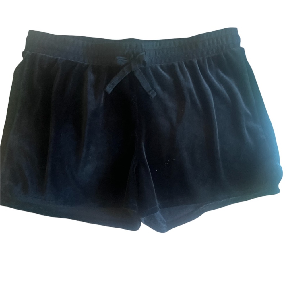 Black velvety lounge/pajama shorts